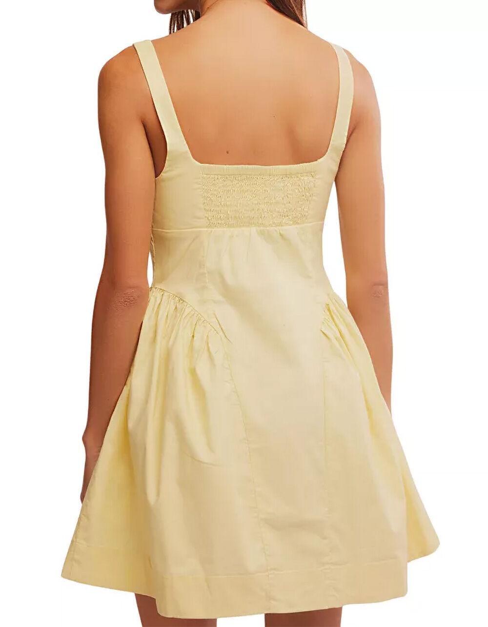 FREE PEOPLE Astrid Oxford Mini Dress - YELLOW Product Image