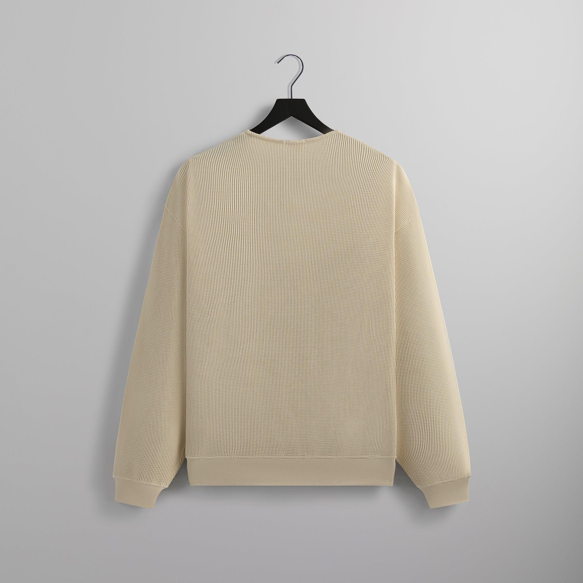 Kith Micro Waffle Colby Pullover - Sandrift Male Product Image