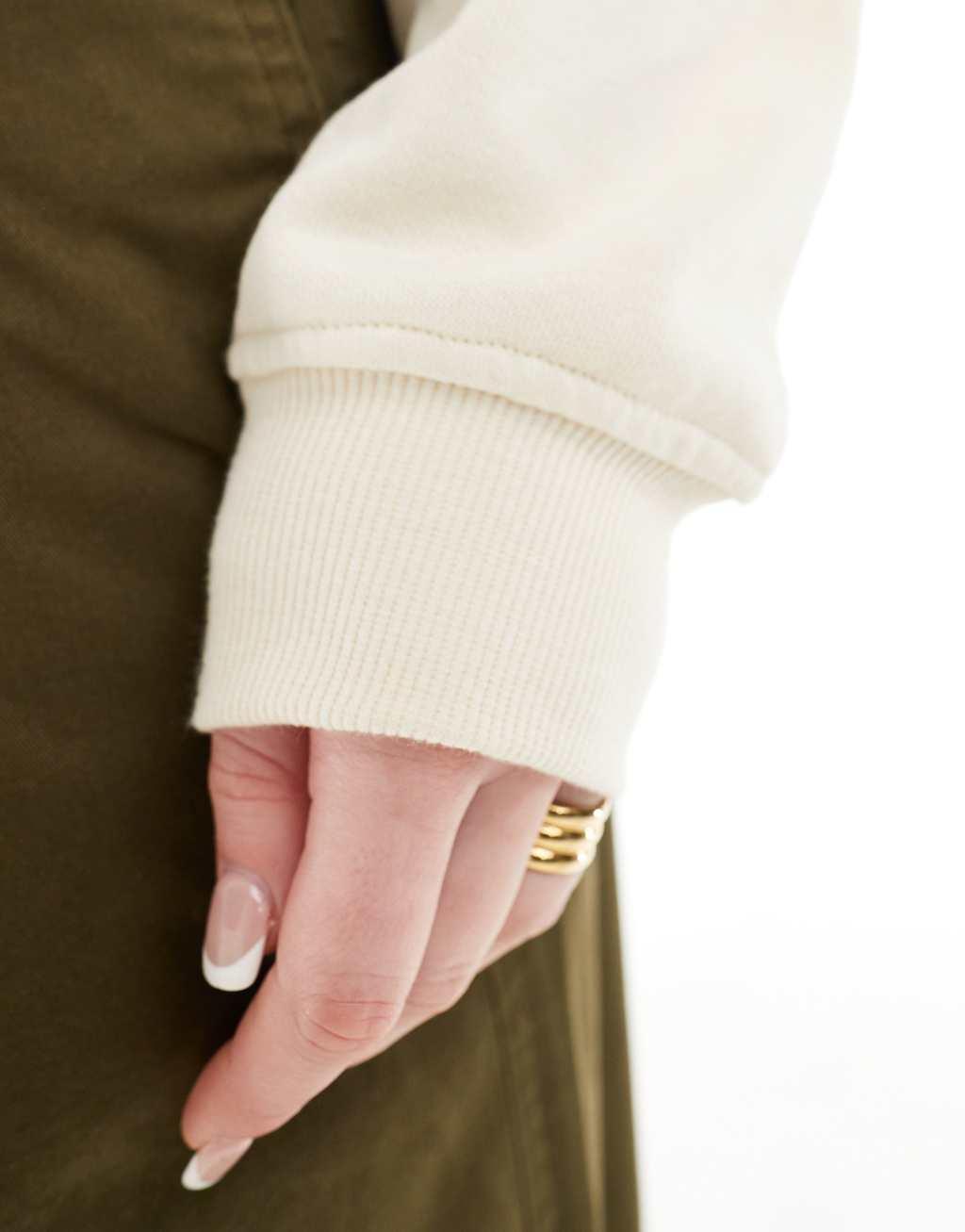ONLY hoodie in cream Product Image