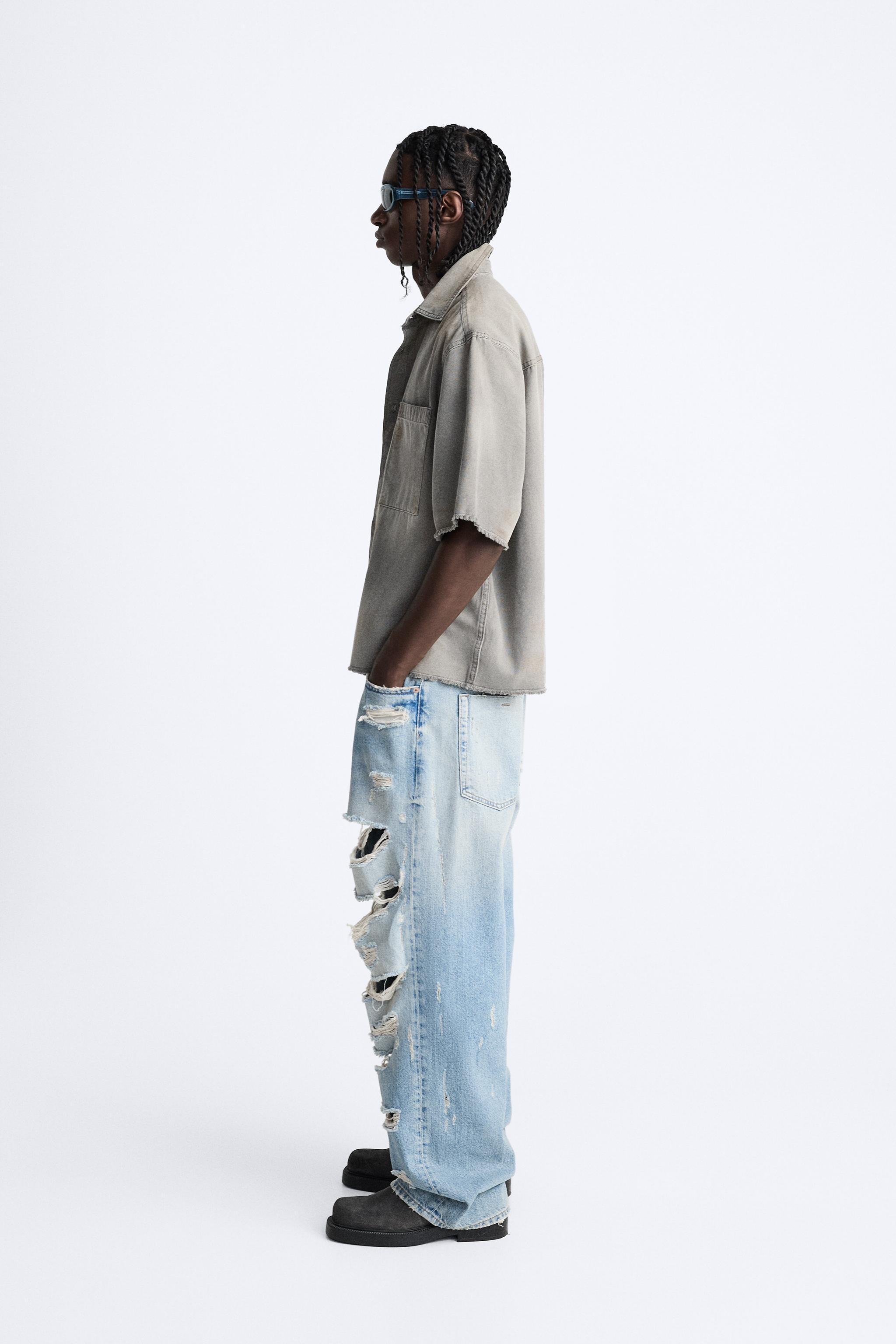 ACID WASH DENIM SHIRT Product Image