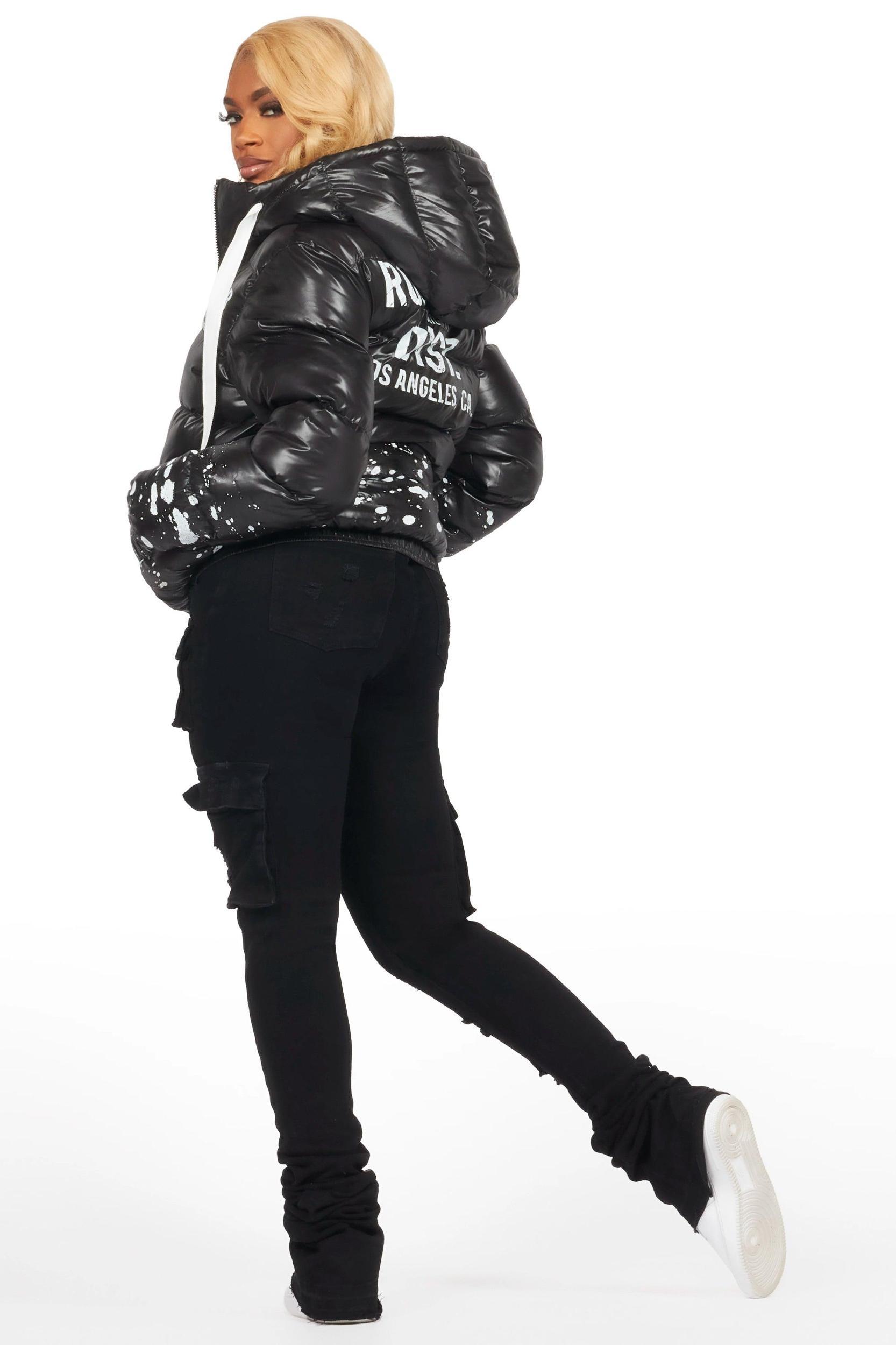 Art Dist. 2.0 Black Puffer Jacket Female Product Image