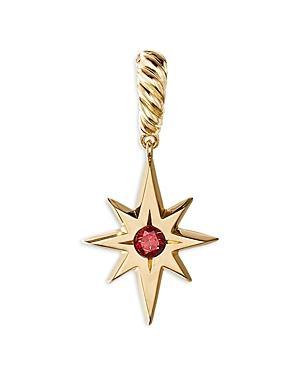 David Yurman Cable Collectibles North Star Birthstone Charm in 18K Yellow Gold with Garnet Product Image