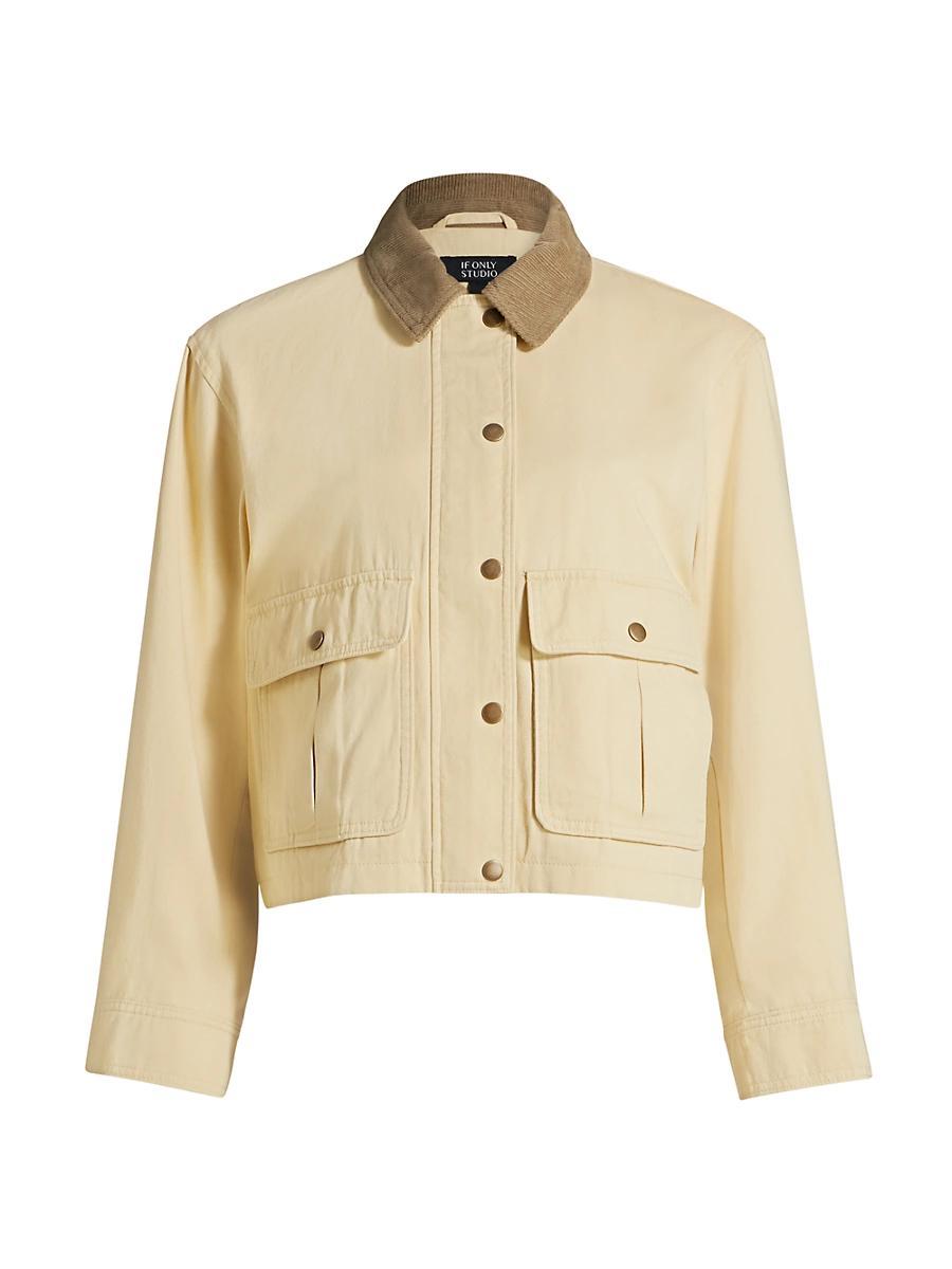 Womens Classic-Cut Twill Jacket Product Image