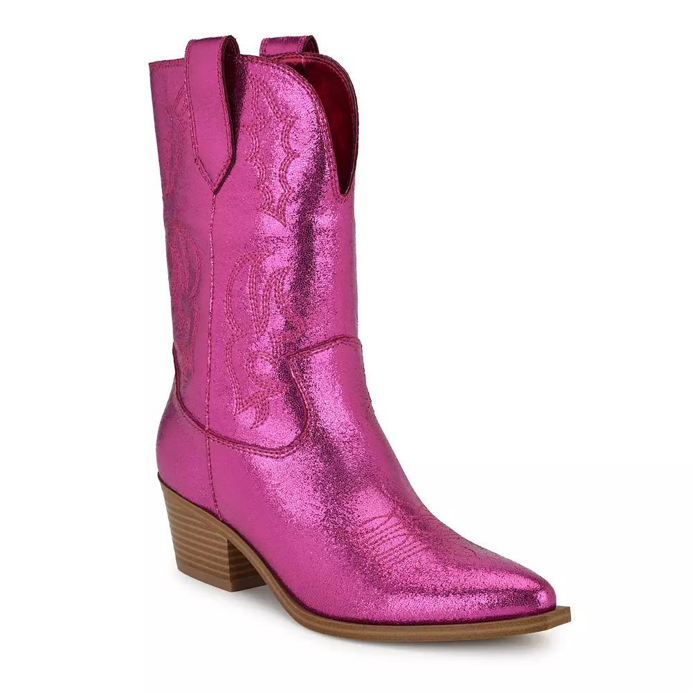 Nine West Yunela Women's Western Ankle Boots, Size: 8, Pink Product Image