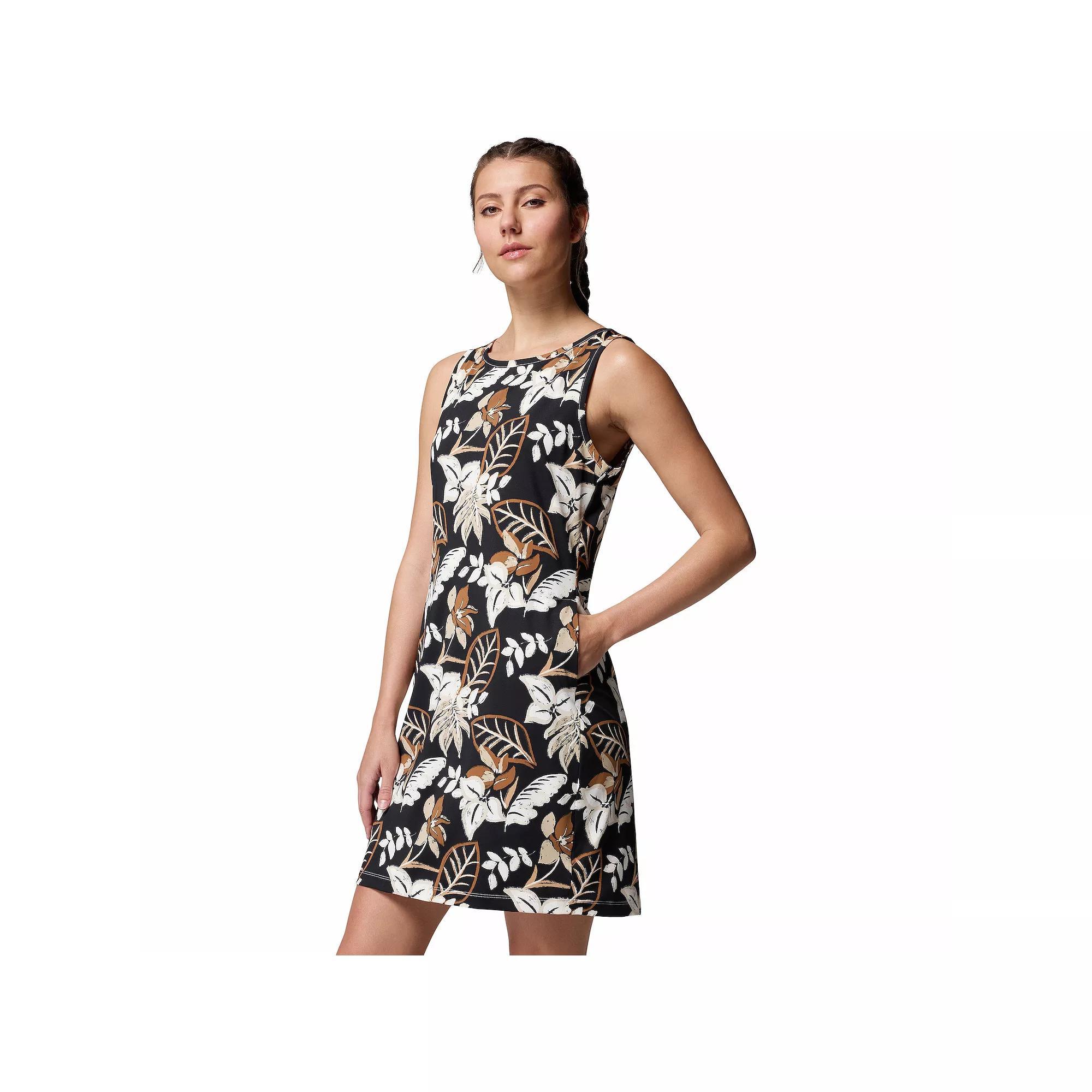 Women's Columbia Chill River UPF 50 Active Sheath Dress, Size: XL, White Hibiscus Product Image