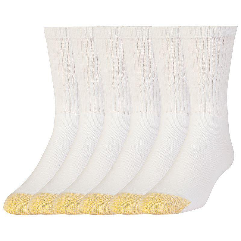 Men's GOLDTOE® 6-pack Short Crew Socks, Size: 6-12, Black Product Image