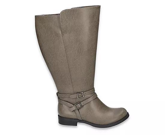 Easy Street Bay Plus Plus by Easy Street Women's Wide Athletic Calf Tall Boots, Size: 9, Black Product Image