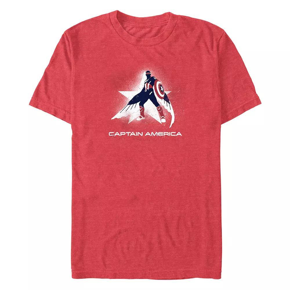 Men's Marvel Captain America Brave New World Spray Paint Poster Graphic Tee, Size: XL, Red Grey Product Image