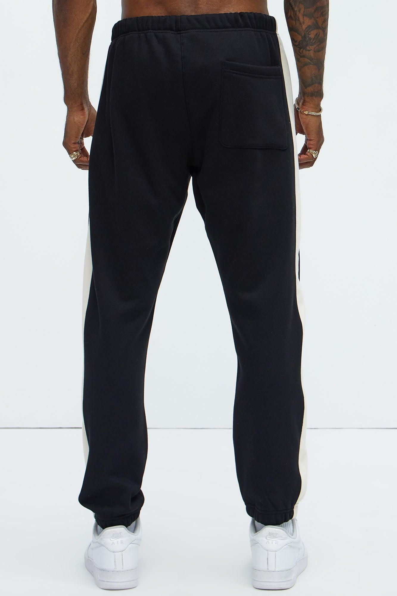 Tyson Heavyweight Striped Jogger - Black Product Image
