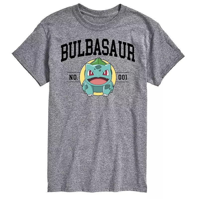 Men's Pokemon Bulbasaur No. 1 Graphic Tee, Size: Small, Gray Product Image