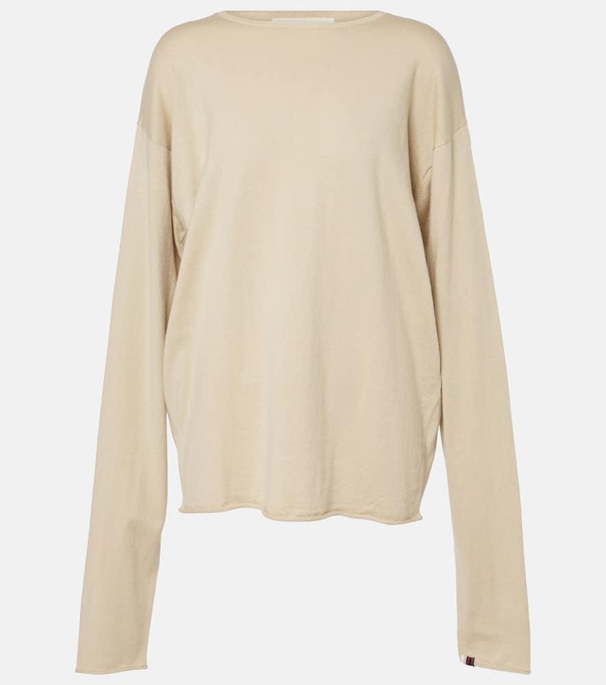 EXTREME CASHMERE N°347 Aries Cotton And Cashmere Top In Beige Product Image