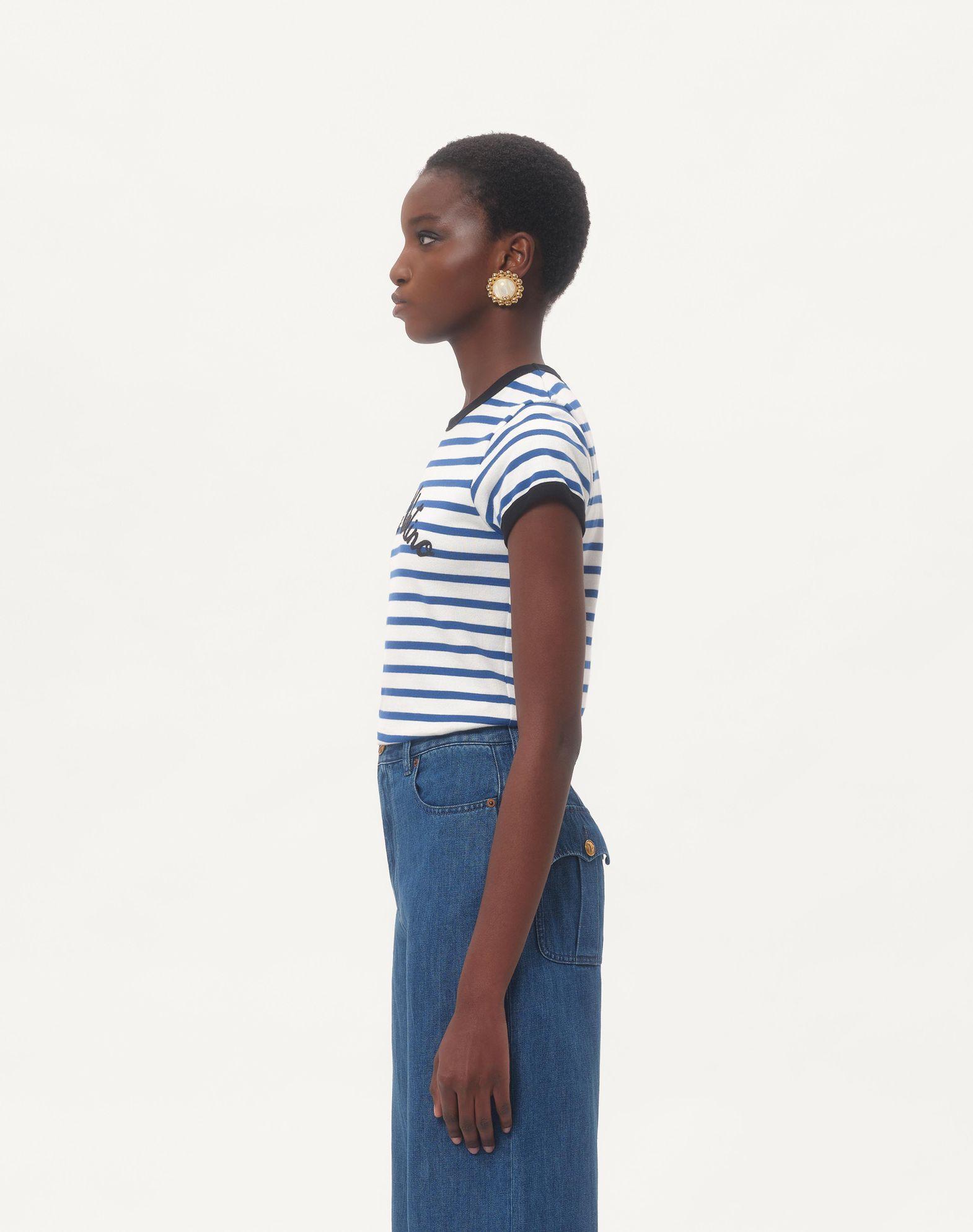 Striped Jersey Cotton T-Shirt  Product Image