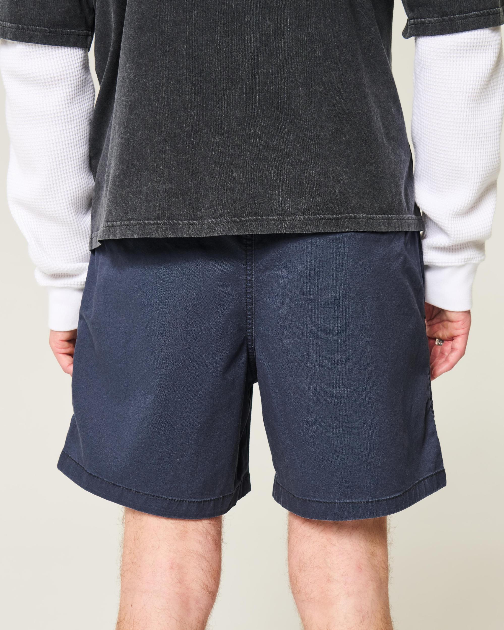Mid-Thigh Twill Pull-On Shorts Product Image