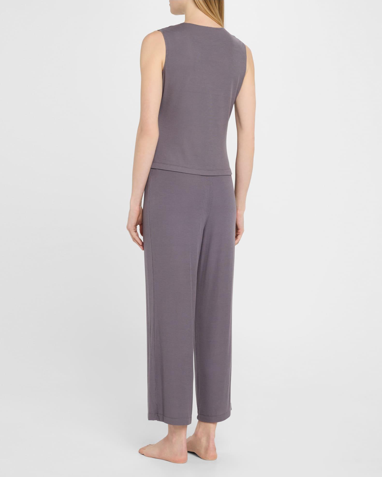 Rib Essentials Cropped Tank & Pants Pajama Set Product Image