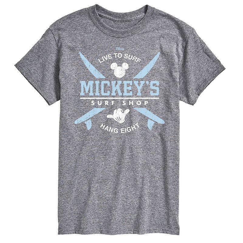 Disney's Mickey Mouse Big & Tall Surf Shop Graphic Tee, Men's, Size: Large Tall, Gray Product Image