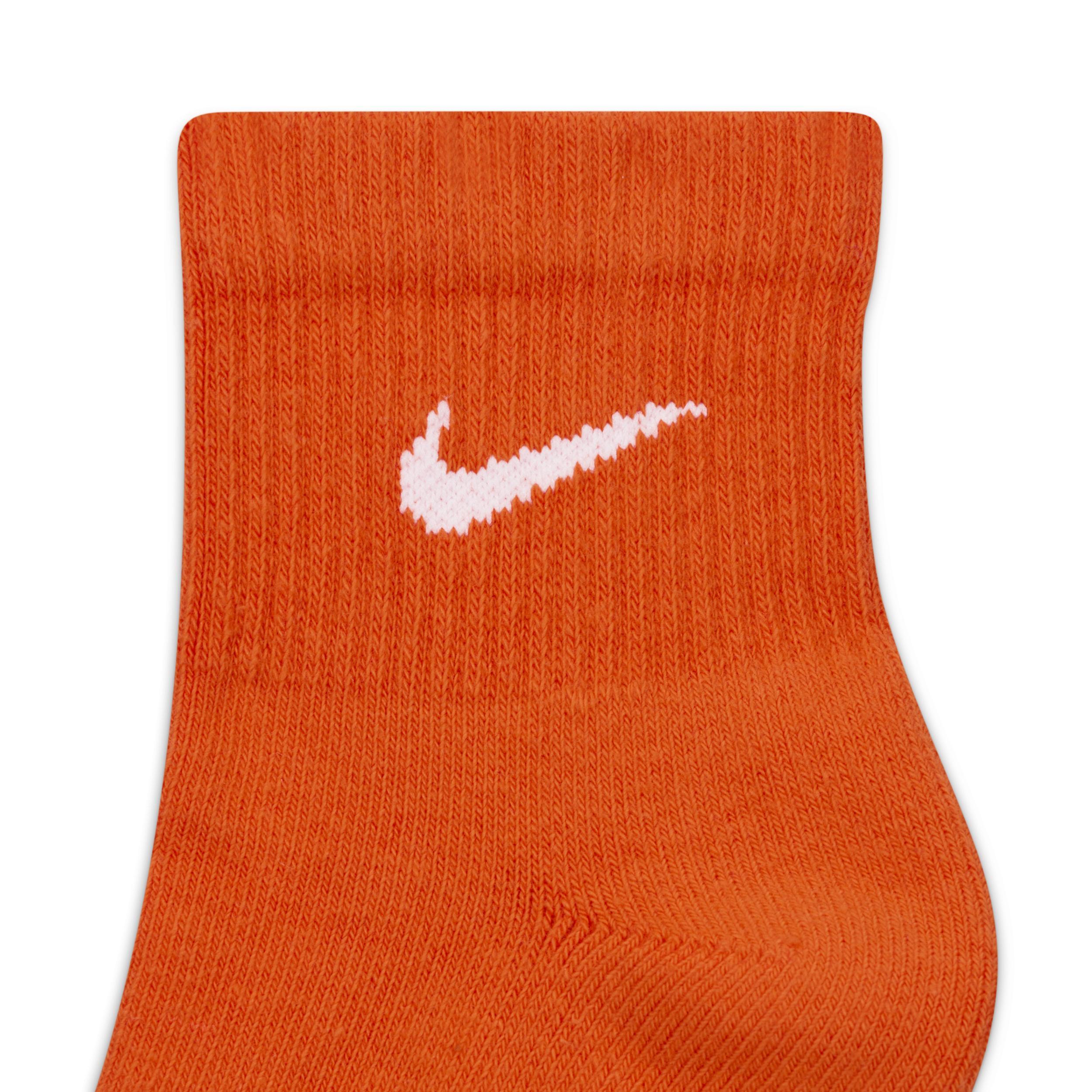 Men's Nike 3-pack Everyday Plus Cushion Ankle Training Socks, Size: 8-12, Orange Royal Red Product Image