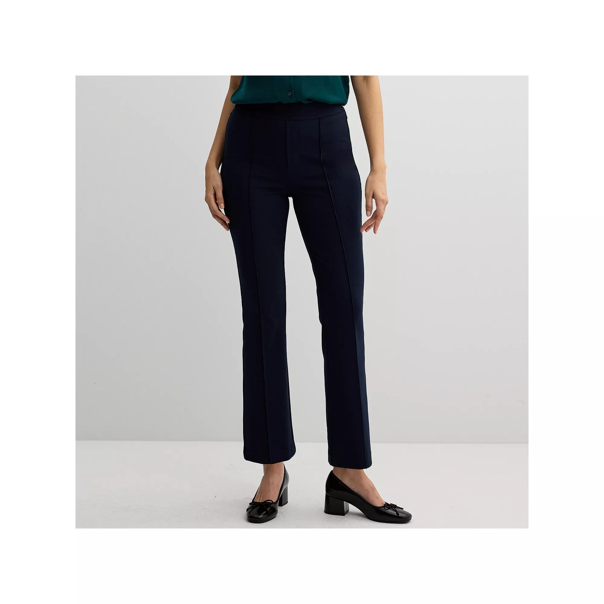 Women's Nine West Pintuck Bootcut Ponte Pants, Size: Small, Captain Product Image