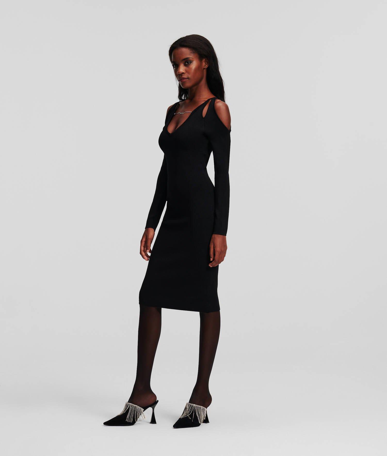 KARL SIGNATURE CUTOUT DRESS Product Image