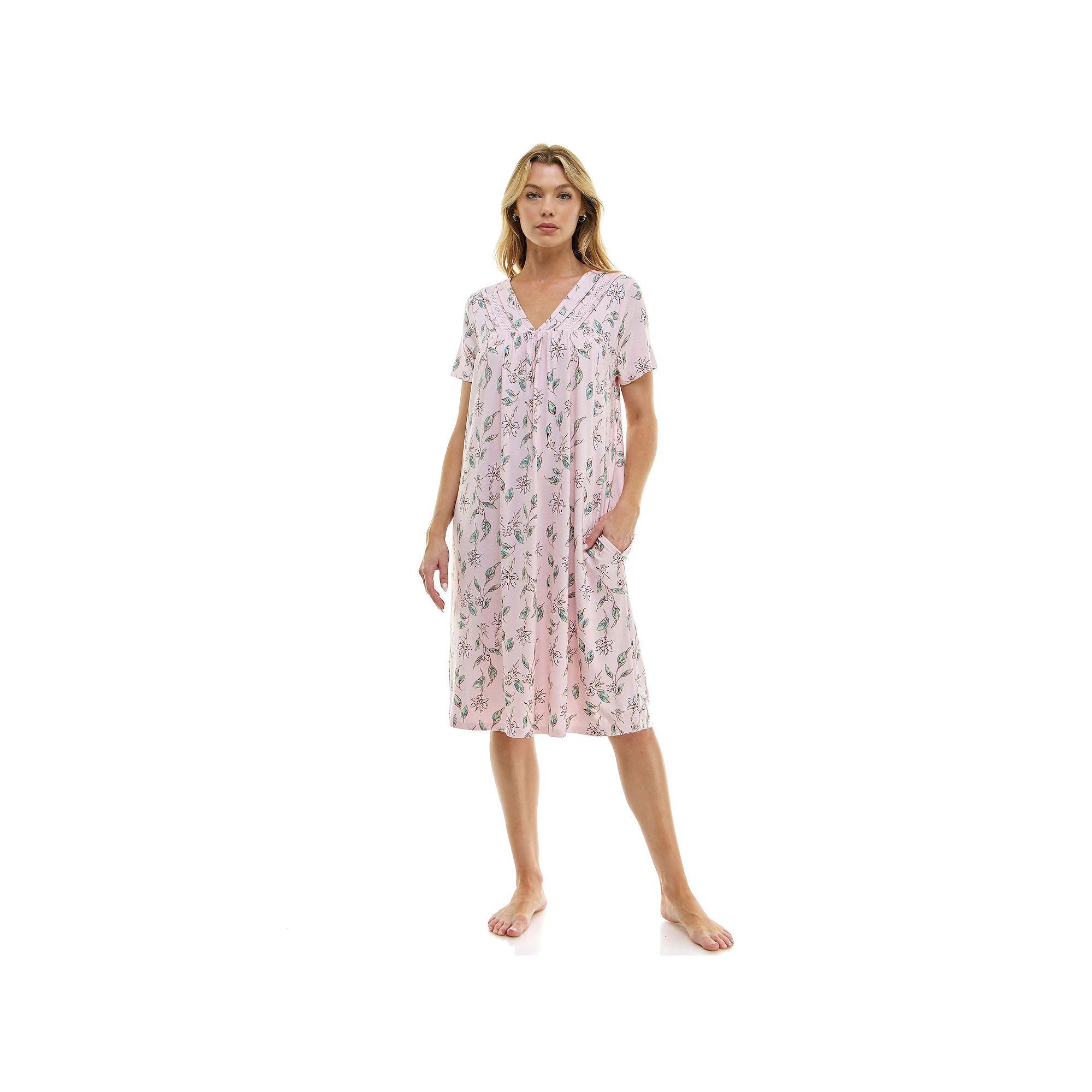 Petite Croft & Barrow® Wonderluxe Sleep Shirt, Women's, Size: XS Petite, Serafina Floral Product Image