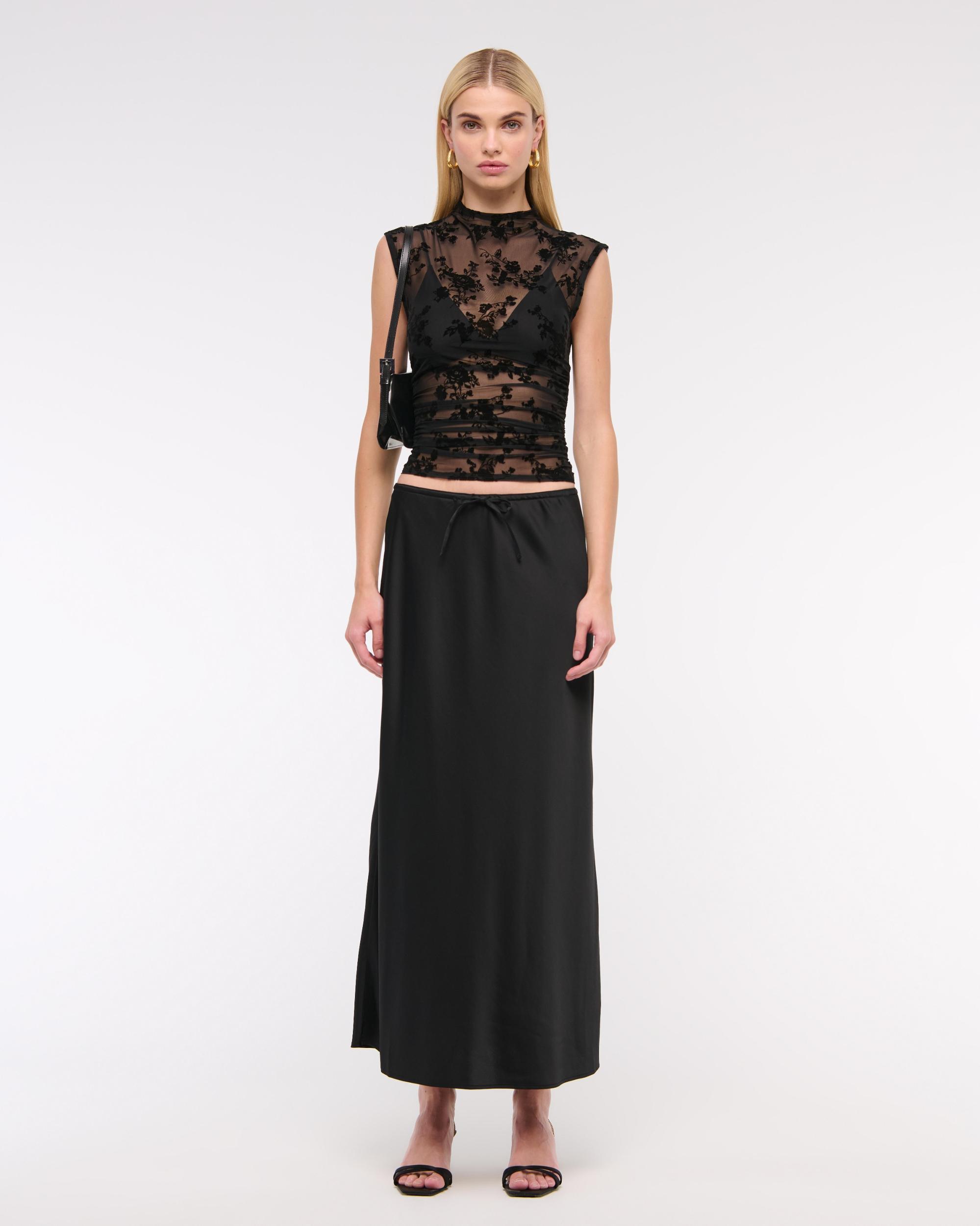 Long-Sleeve Grown-On Mockneck Top Product Image