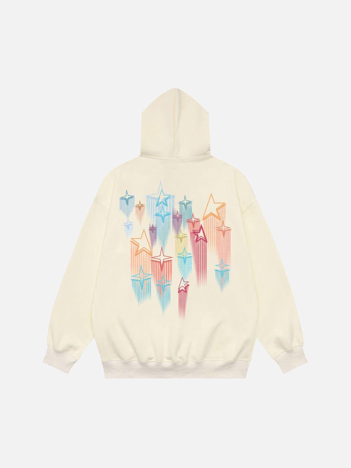 Aelfric Eden Star Embroidery Graffiti Hoodie Product Image