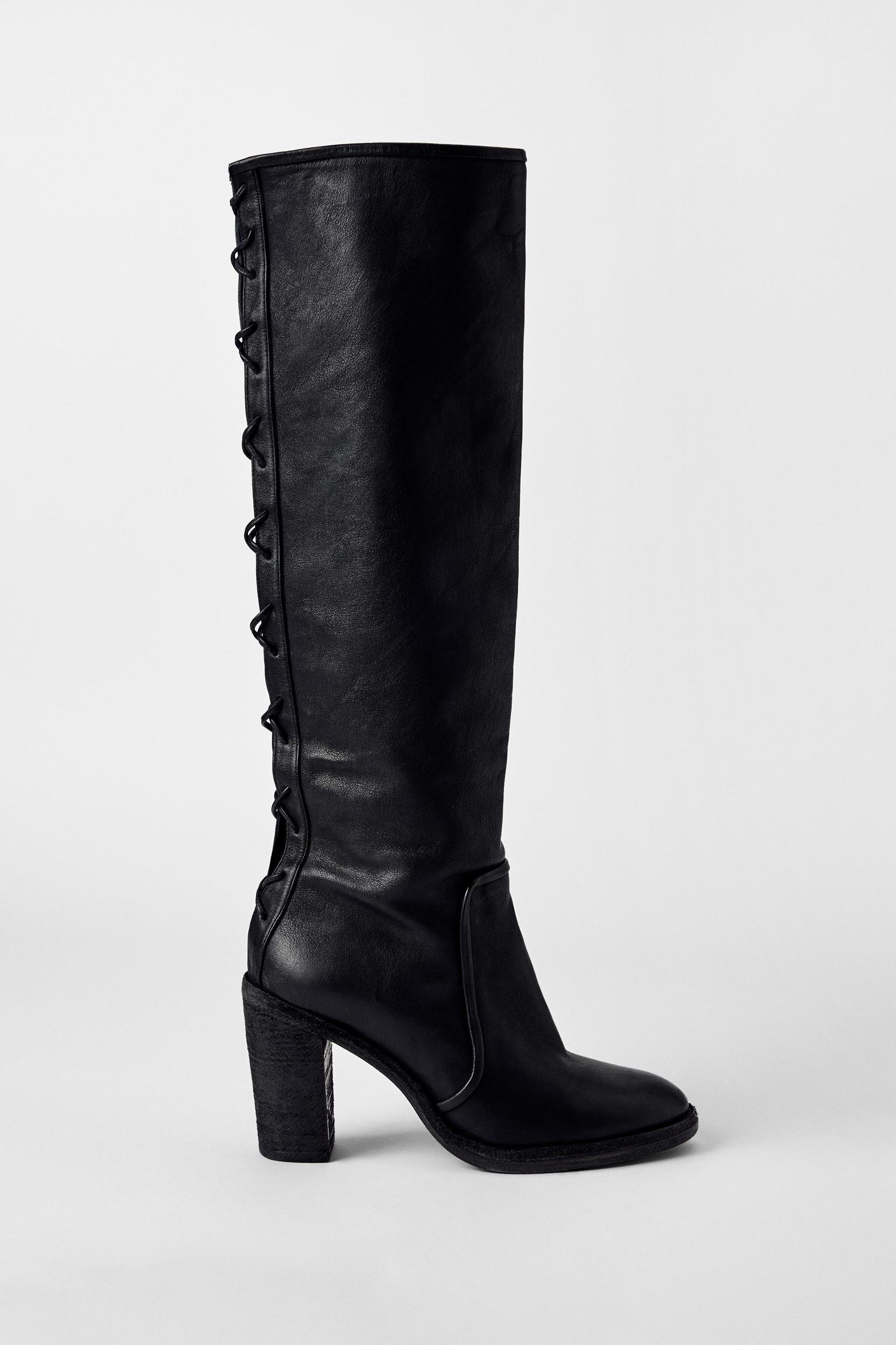 LEATHER LACE-UP BOOTS KATE MOSS X ZARA Product Image