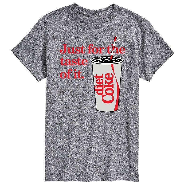 Men's Diet Coke Just For The Taste Of It Graphic Tee, Size: Large, Gray Product Image