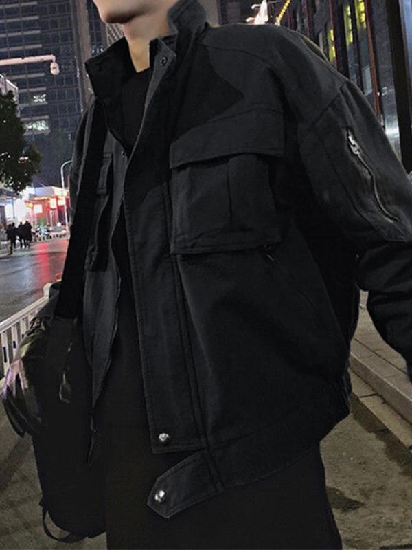 Men's Zip Up Cargo Jacket Product Image