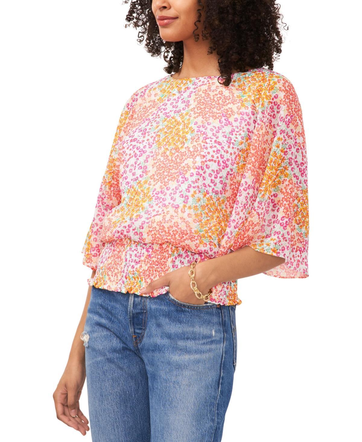 Sam & Jess Womens Smocked-Waist Top Product Image