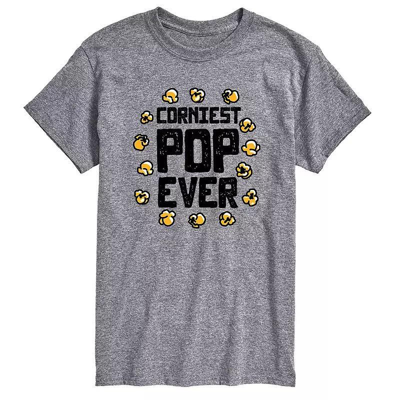 Men's Corniest Pop Ever Popcorn Graphic Tee, Size: XXL, Gray Product Image