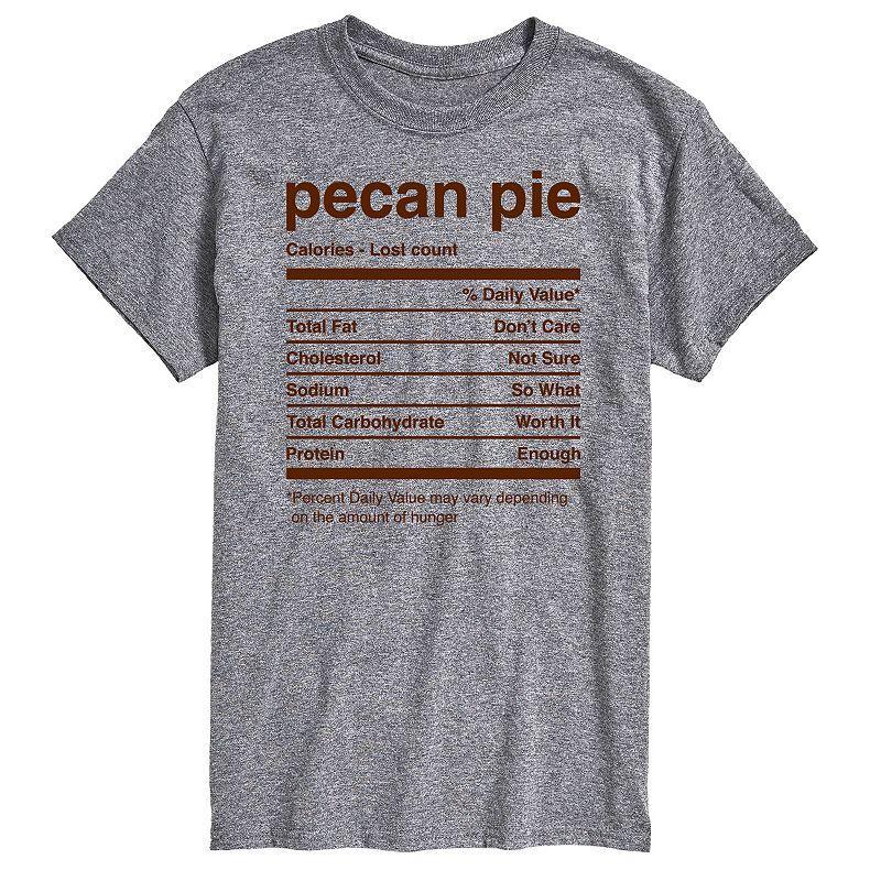 Mens Pecan Pie Nutritional Facts Graphic Tee Product Image