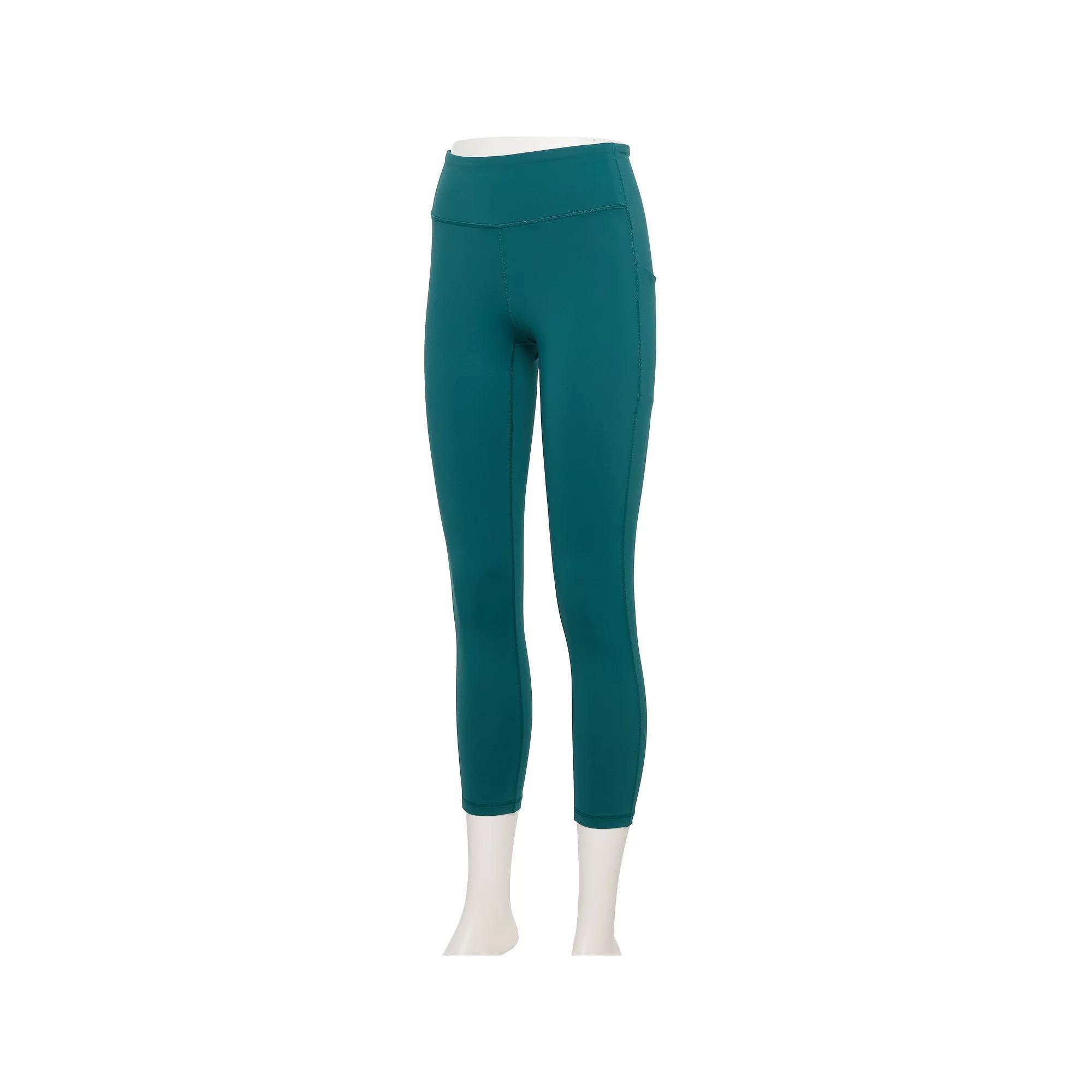 Women's Tek Gear® Adaptive Ultrastretch High-Waisted 7/8 Leggings, Size: XL, Dark Blue Teal Product Image