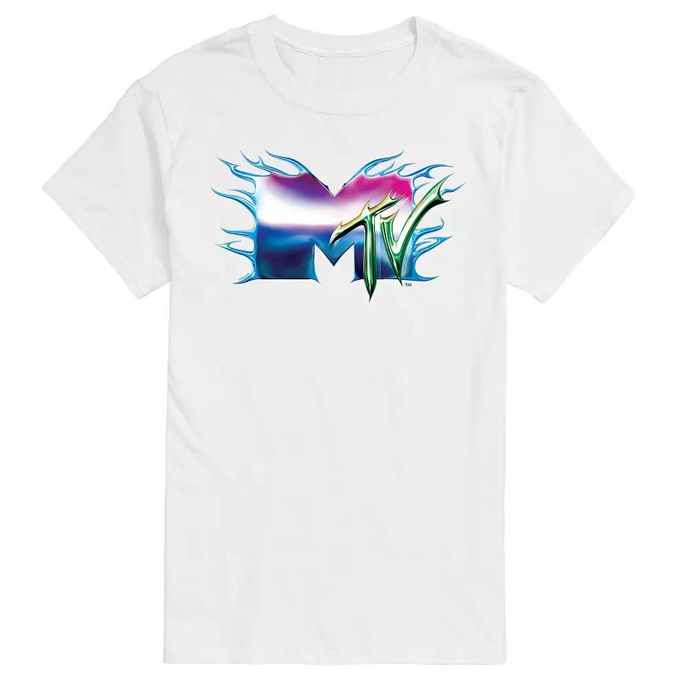 Mens MTV Liquid Metal Logo Graphic Tee Product Image