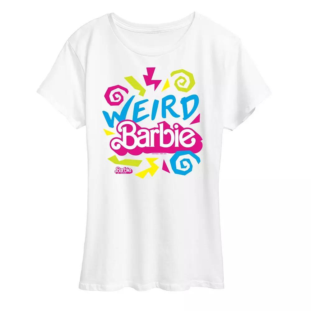 Womens Barbie The Movie Weird Barbie Graphic Tee, Girls Heather Grey Product Image