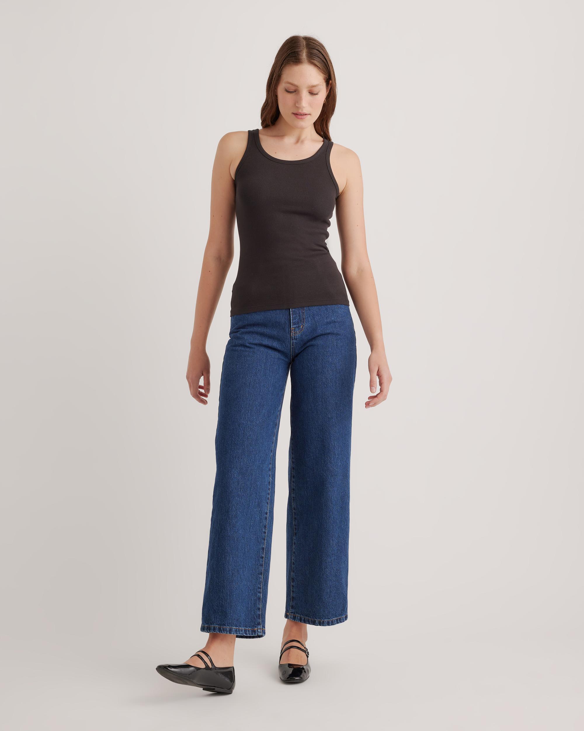 Quince | Women's Micro-Rib Scoop Neck Tank Top Organic Cotton Product Image