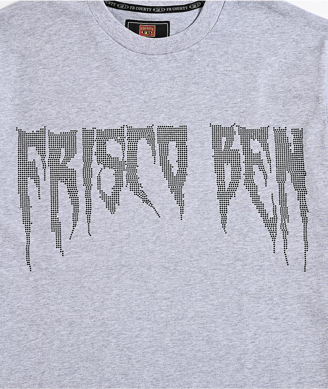 FB County Rhinestone Heavyweight Grey T-Shirt Product Image