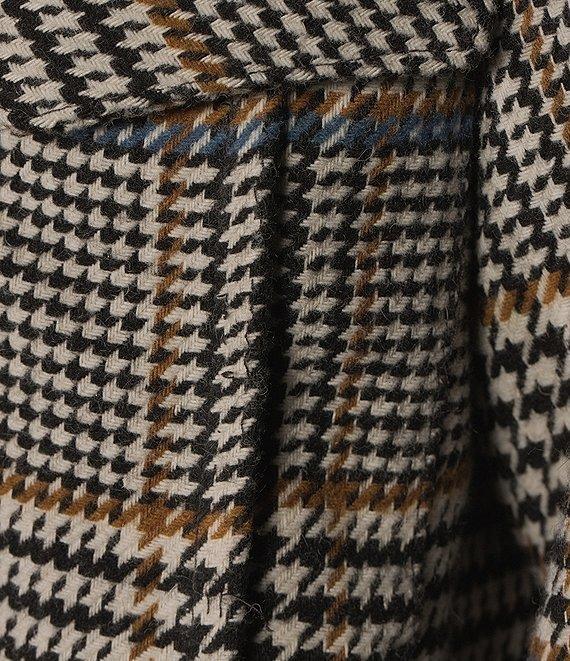 Le' AL.X Wool Blend Knit Glen Plaid High Rise Mini Pencil Coordinating Skirt Product Image