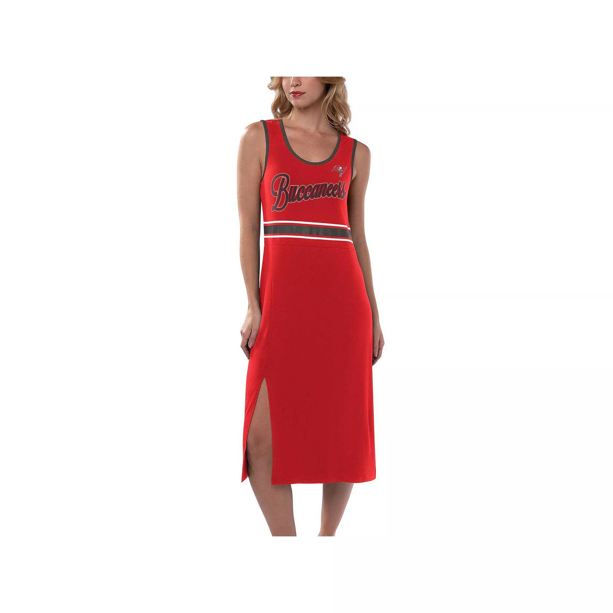 Women's G-III 4Her by Carl Banks Red Tampa Bay Buccaneers Main Field Maxi Dress, Size: XL Product Image