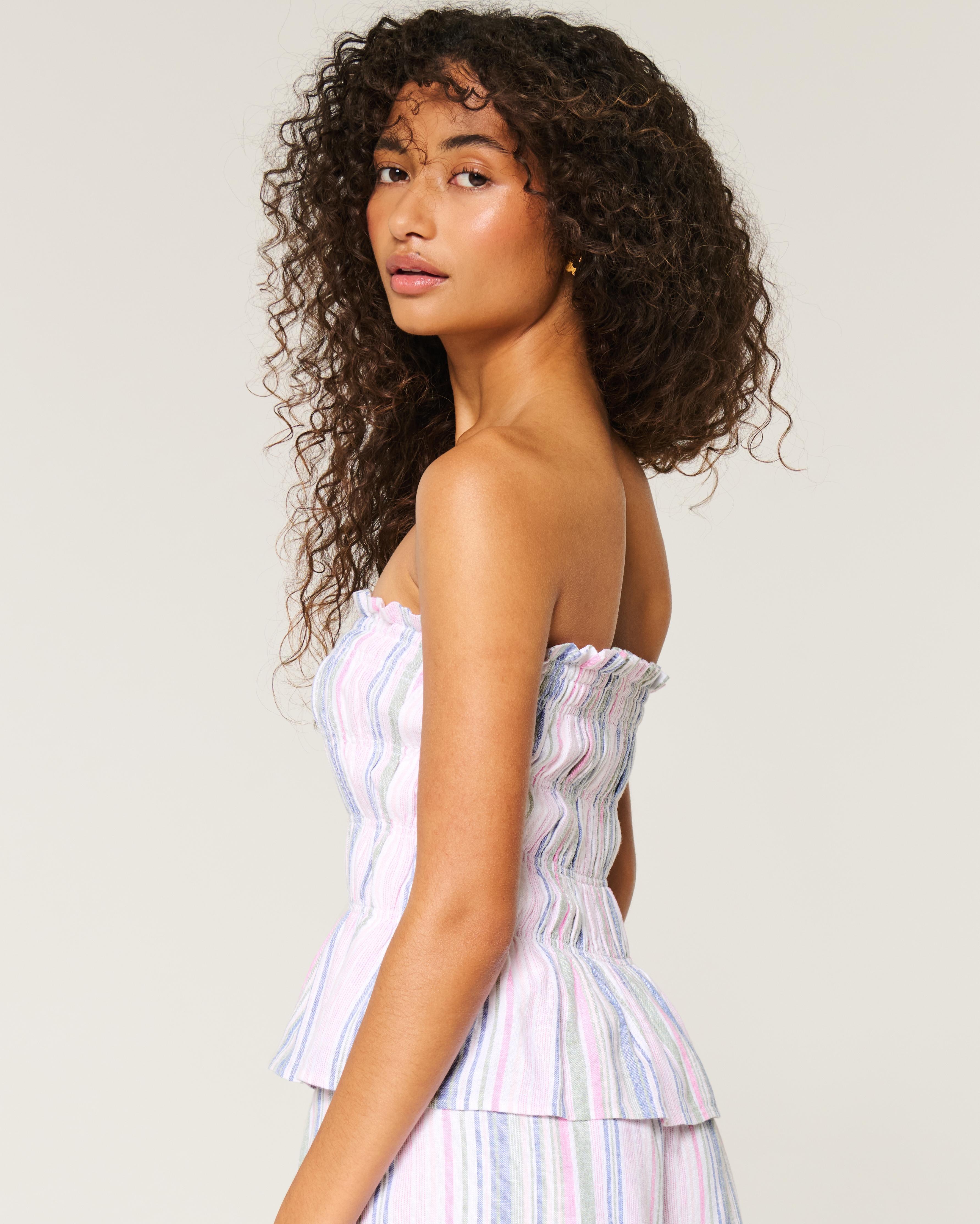 Smocked Strapless Tube Top Product Image