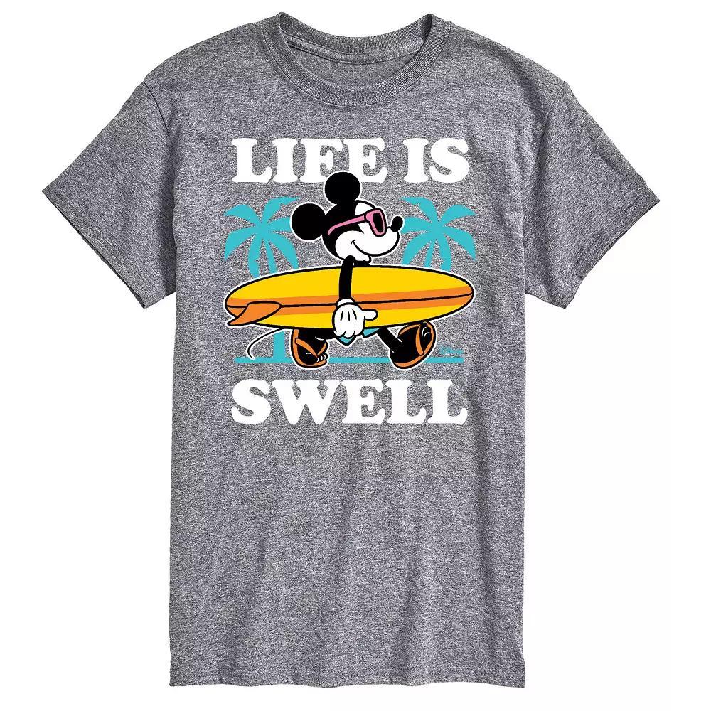 Disneys Mickey Mouse Big & Tall Life Is Swell Graphic Tee, Mens Product Image