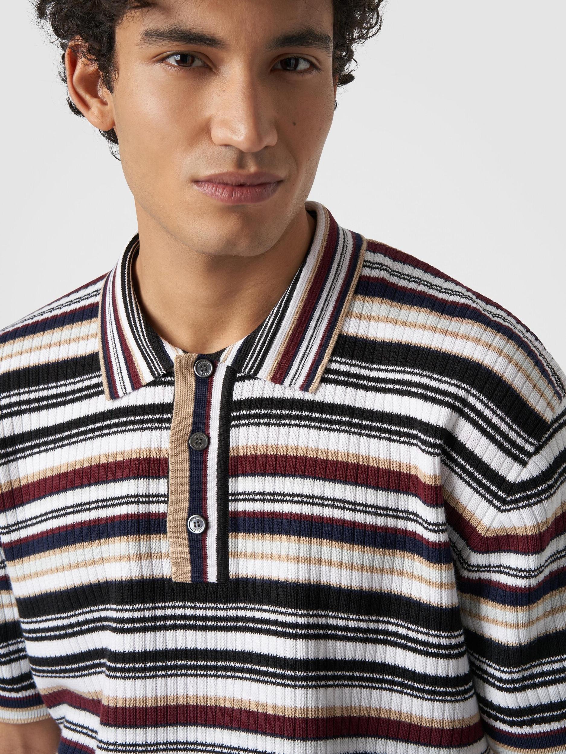 Polo shirt in striped cotton  Product Image