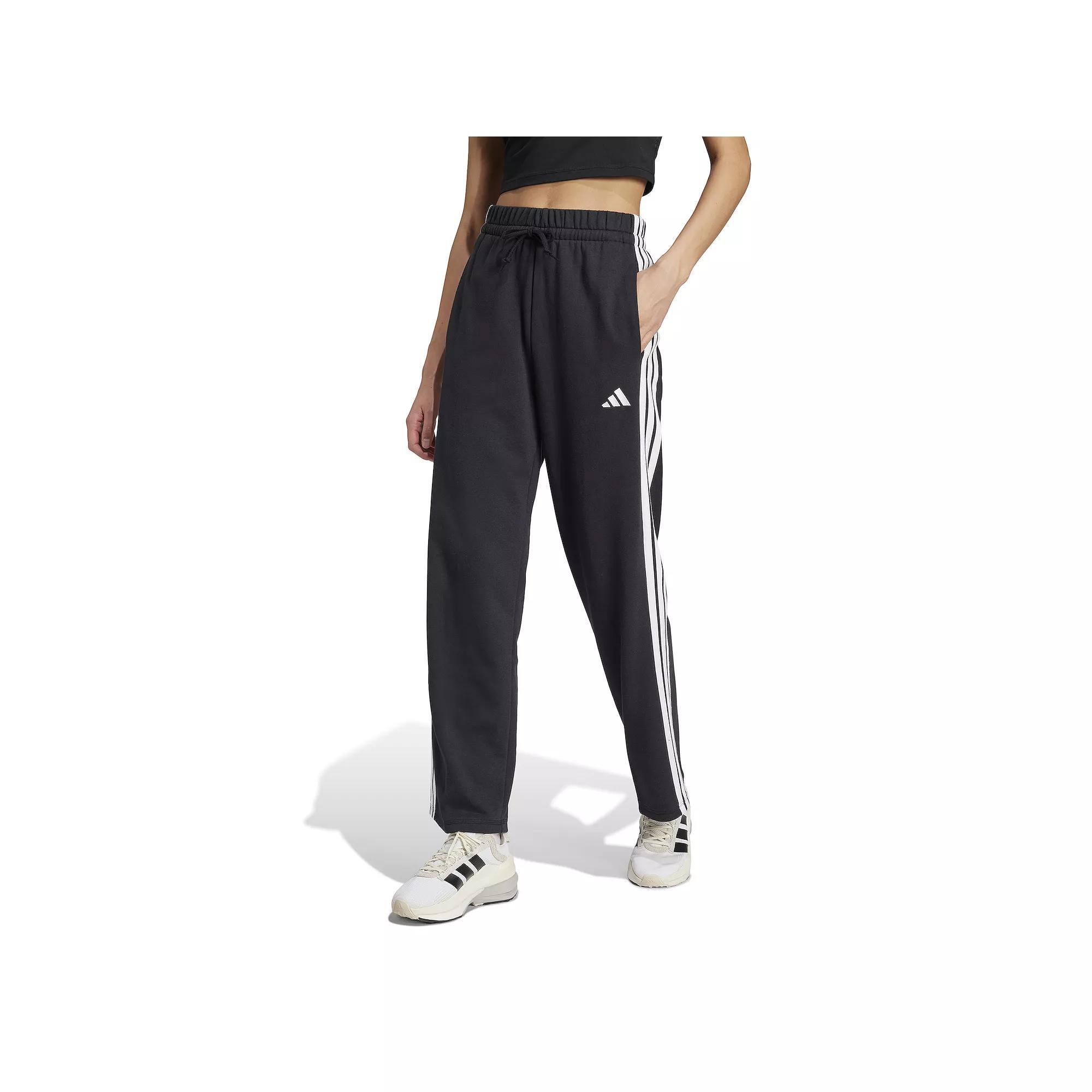 Women's adidas Essentials Small Logo Fleece Pants, Size: XL, Wonder Alumina White Product Image