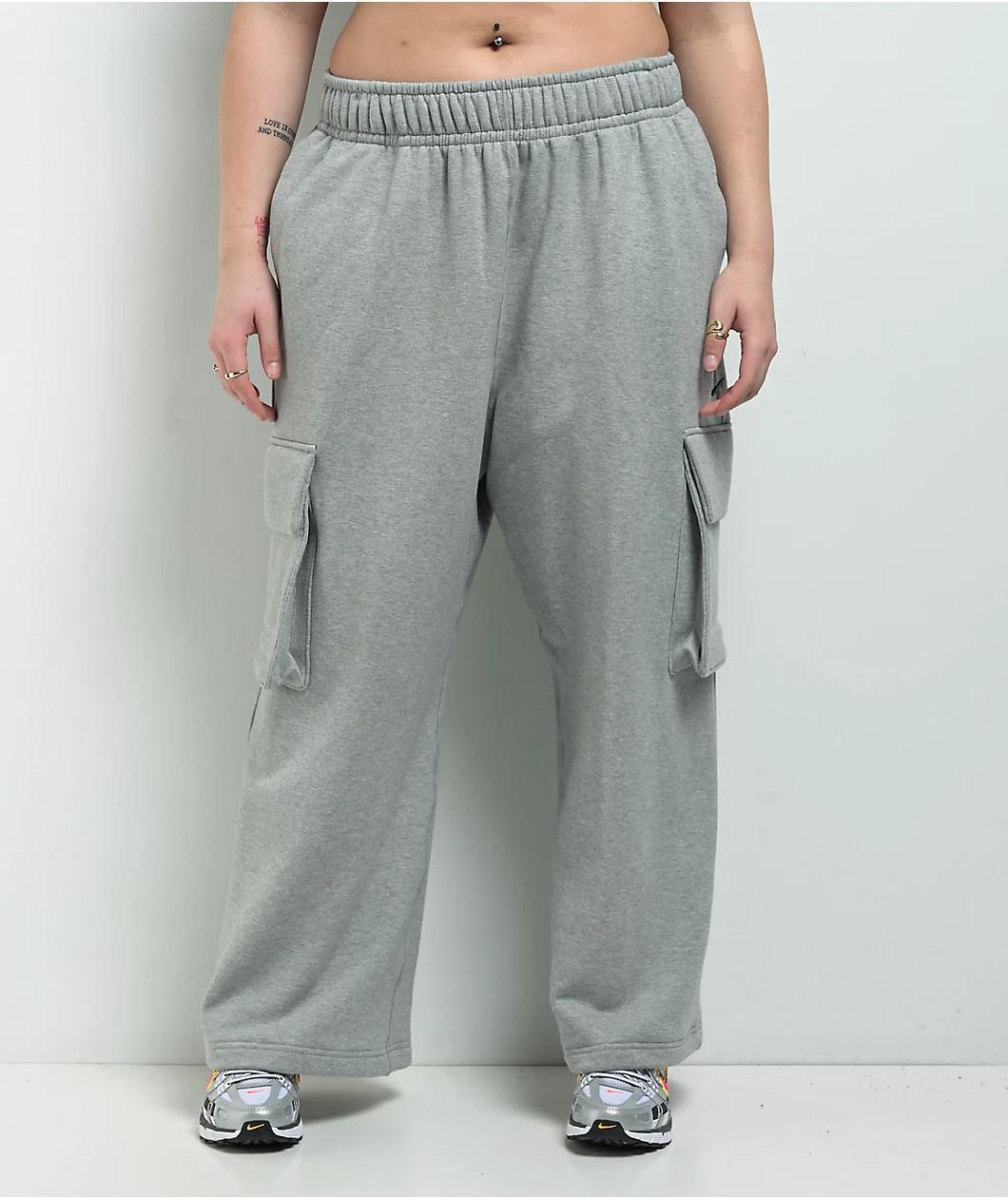 Nike Sportswear Dance Heather Grey Oversized Sweatpants Product Image