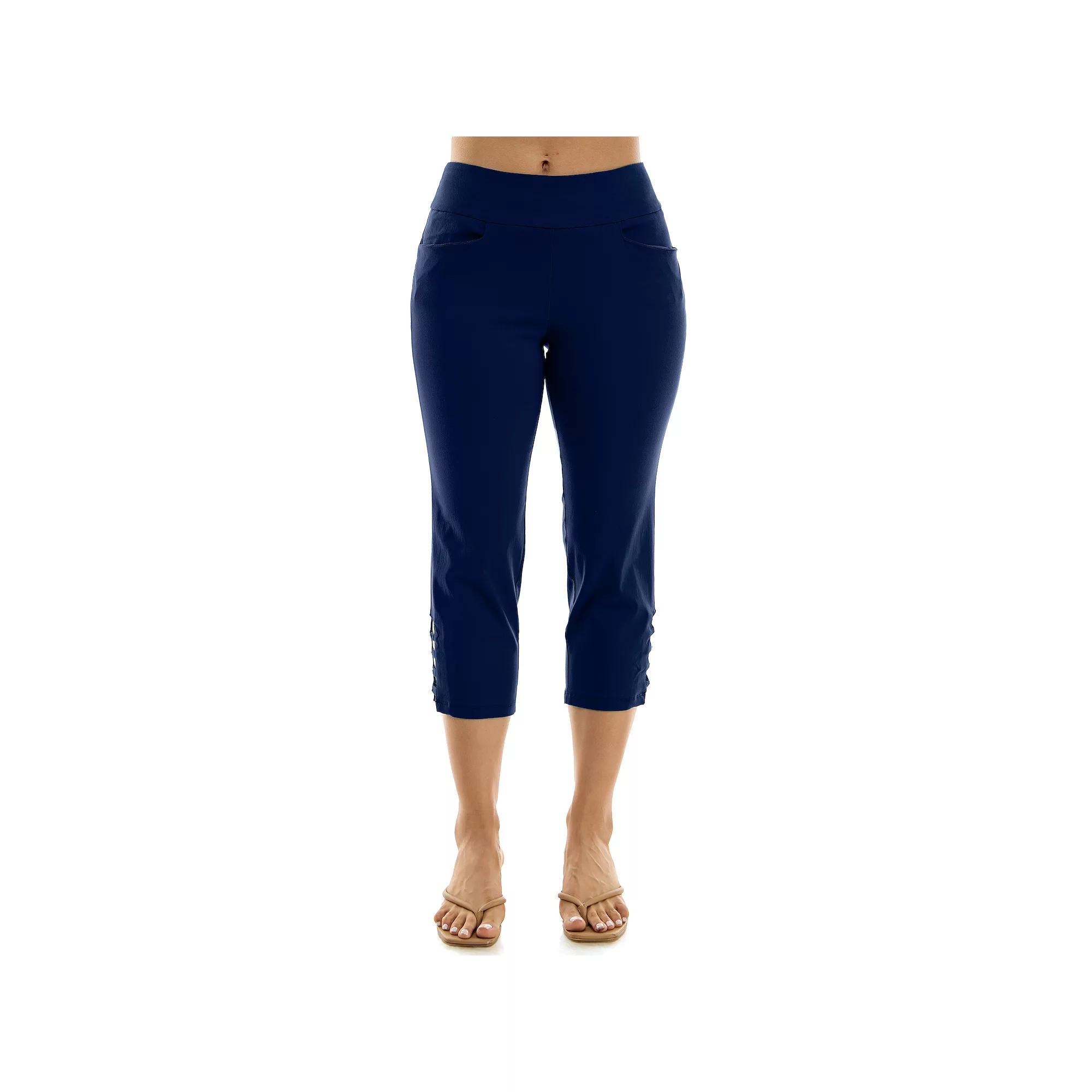 Women's Nina Leonard Pull-On Crop Pants, Size: Small, Blue Product Image