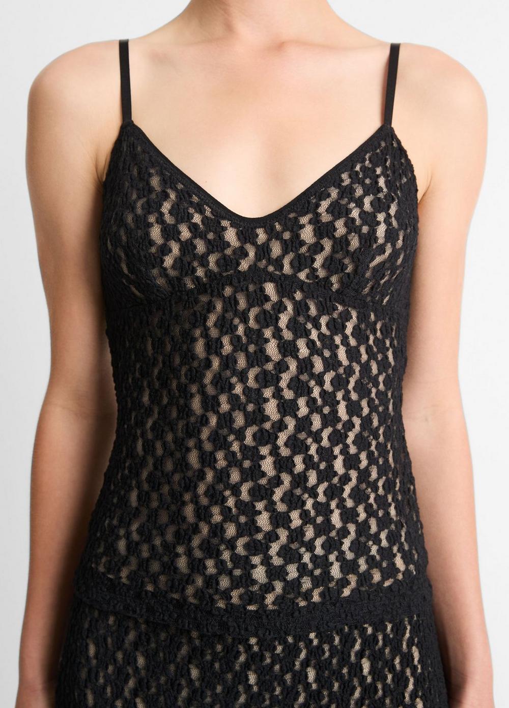 Womens Floral Smocked Camisole, Black, Size XS Vince Product Image