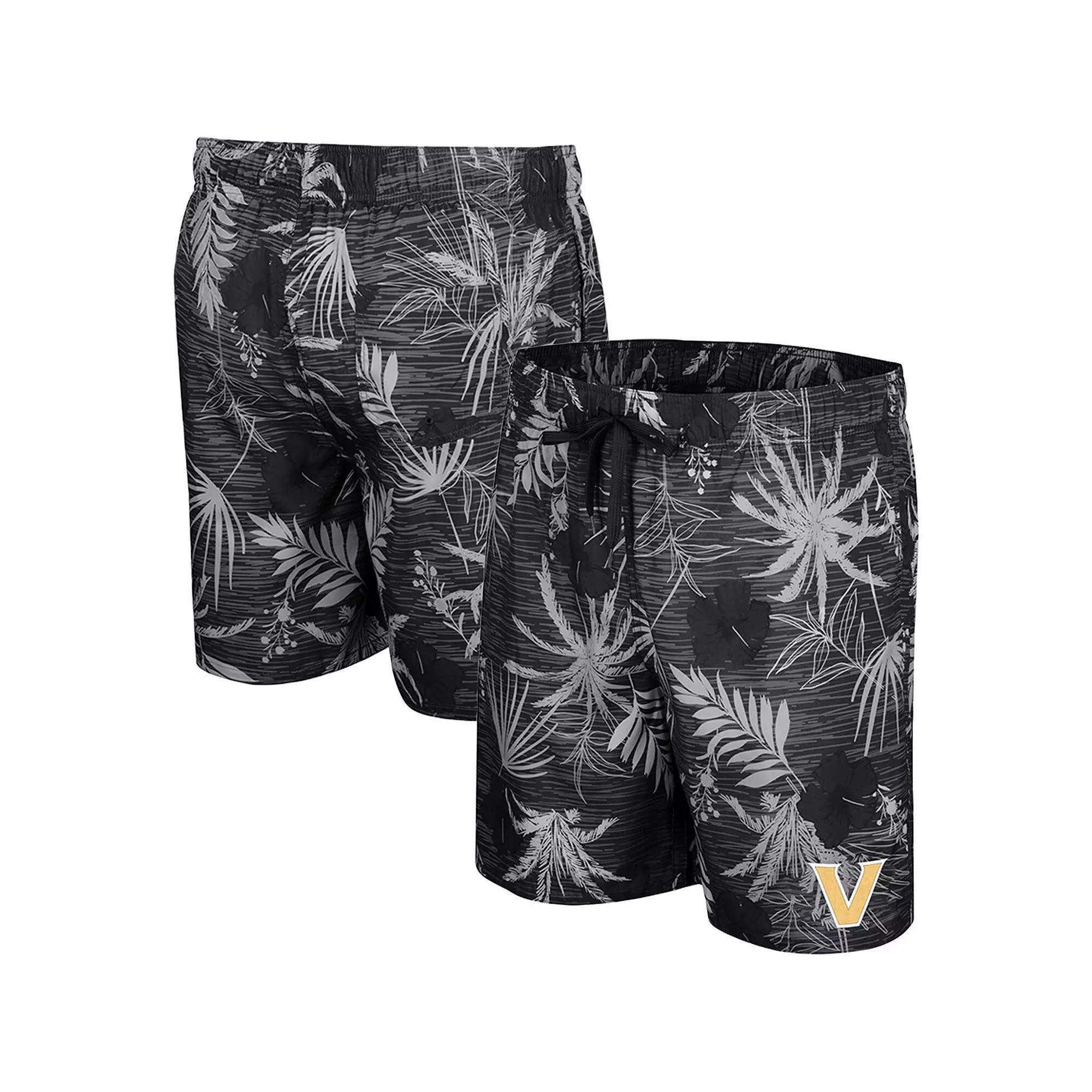 Men's Colosseum Black Army Black Knights What Else is New Swim Shorts, Size: Large, Nc2 Black Product Image
