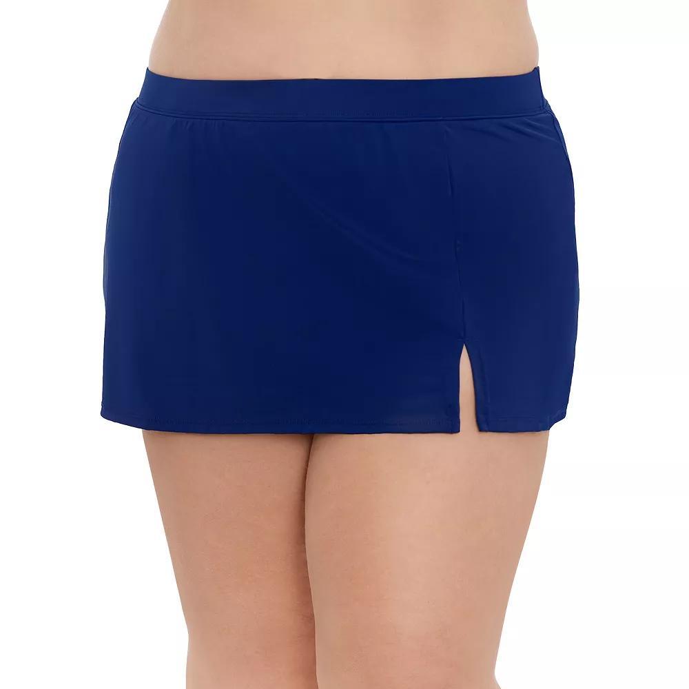 Plus Size Bal Harbour Tummy Control Swim Skirtini, Women's, Size: 3XL, Blue Product Image