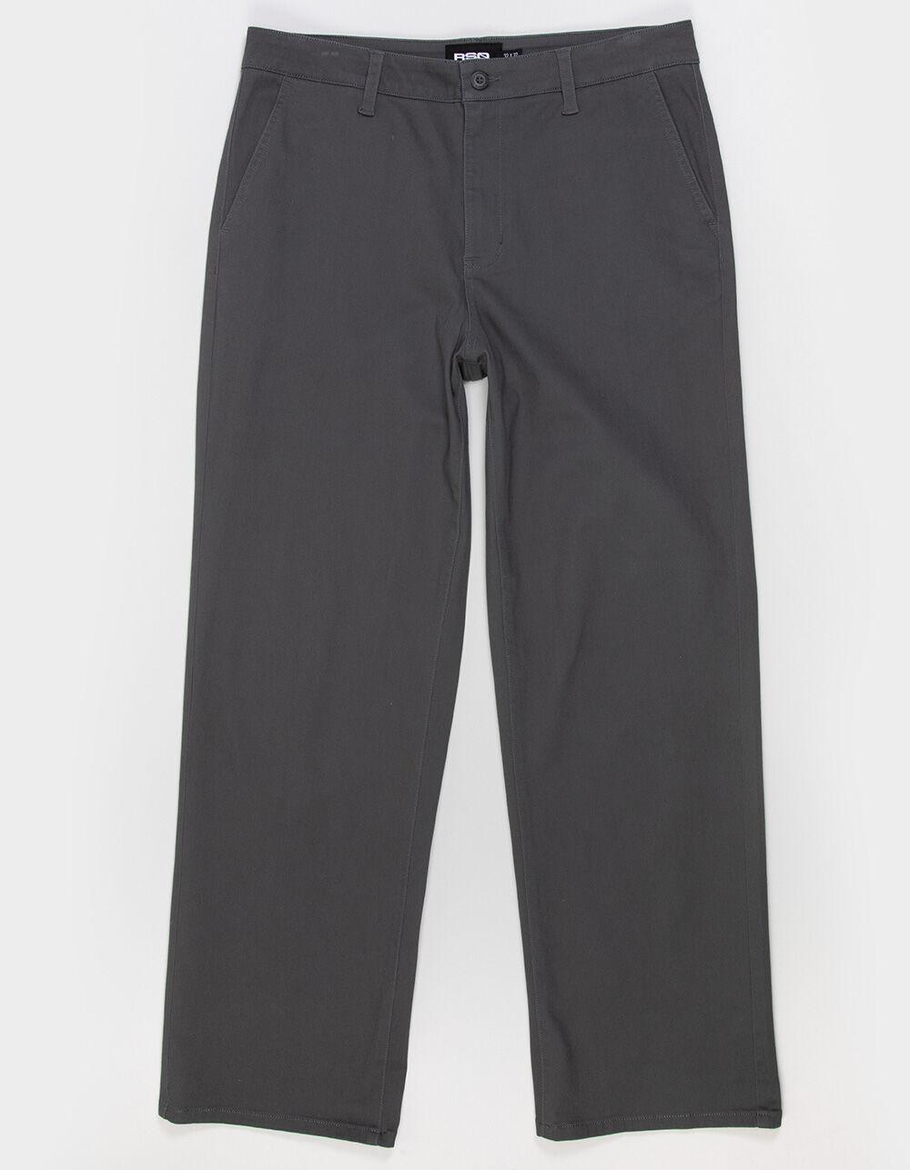 RSQ Mens Loose Fit Stretch Chino Pants - CHARCOAL Product Image