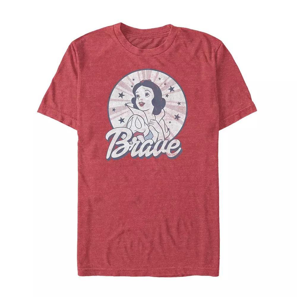 Men's Disney's Snow White and the Seven Dwarves American Tee, Size: XL, Red Grey Product Image