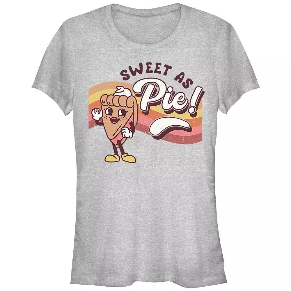 Juniors' Sweet As Pie Graphic Tee, Women's, Size: Medium, Athletic Grey Product Image